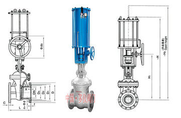 氣動(dòng)法蘭截止閥結(jié)構(gòu)圖